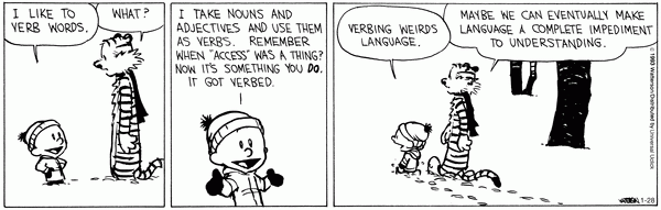 Calvin manipulates the word